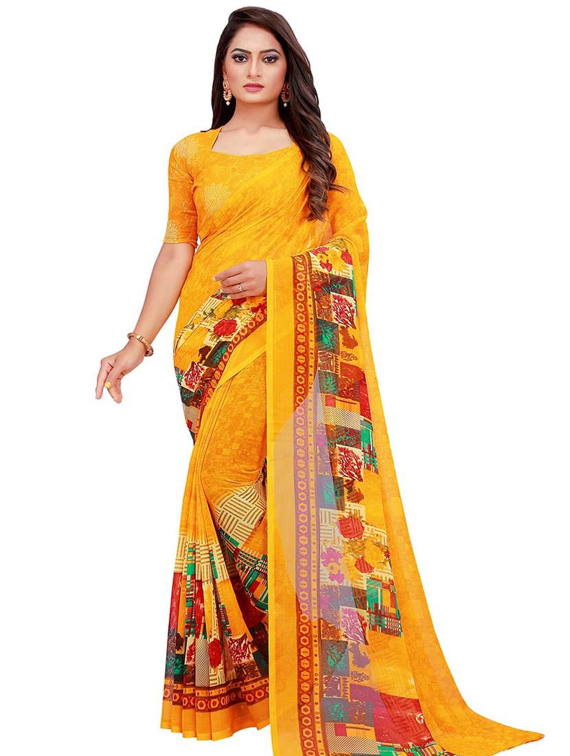 women pack of 2 casual wear combo sarees with blouse - 21456513 -  Standard Image - 2