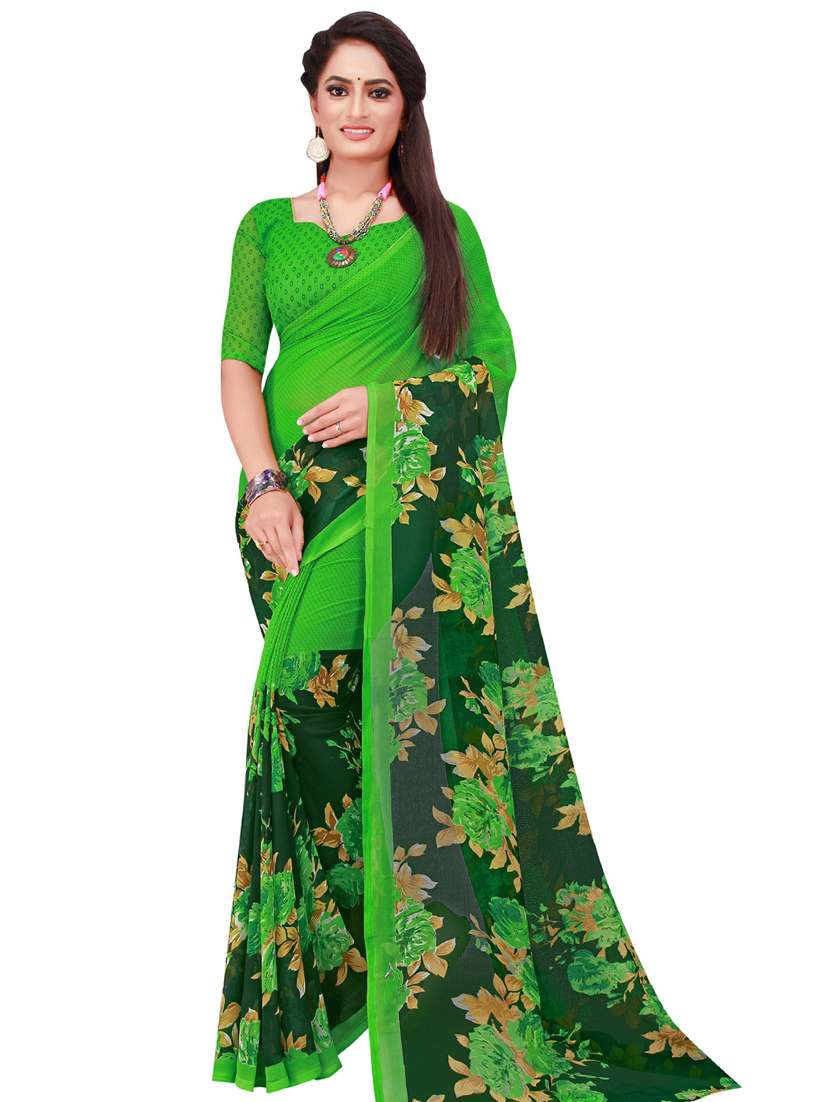 women pack of 2 casual wear combo sarees with blouse - 21456550 -  Standard Image - 2