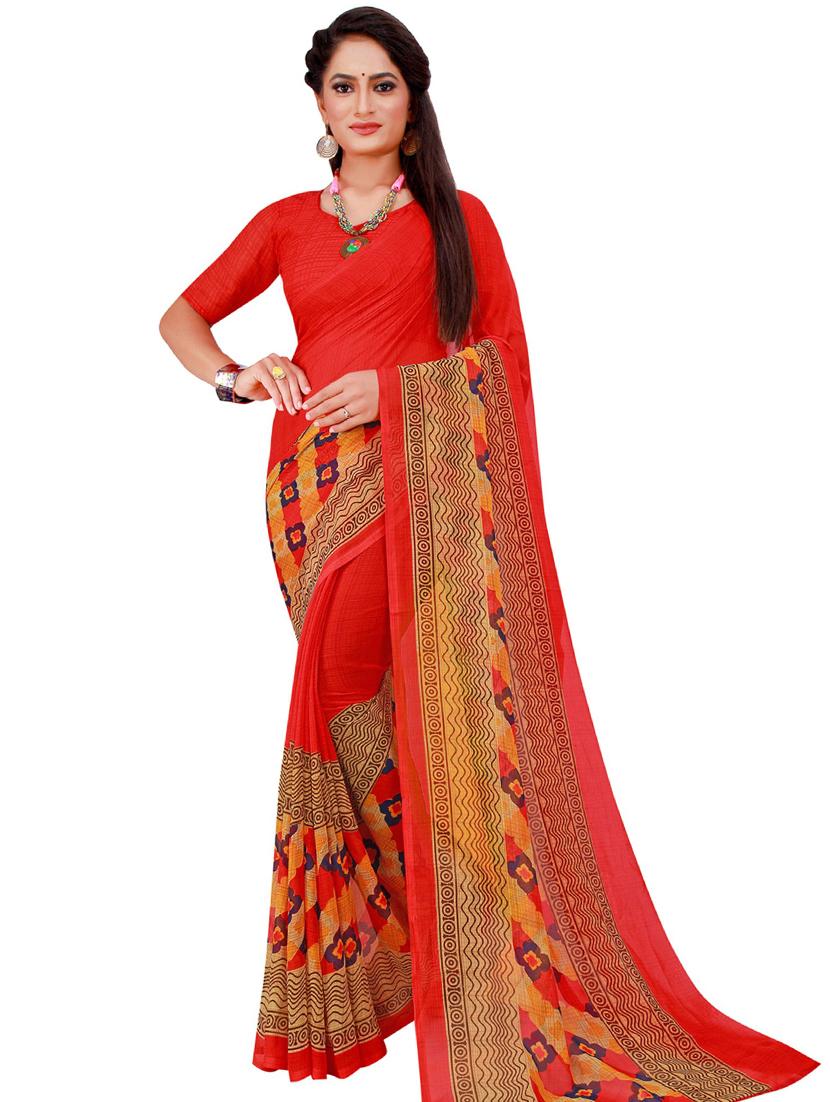 women pack of 2 casual wear combo sarees with blouse - 21456594 - Standard Image - 2