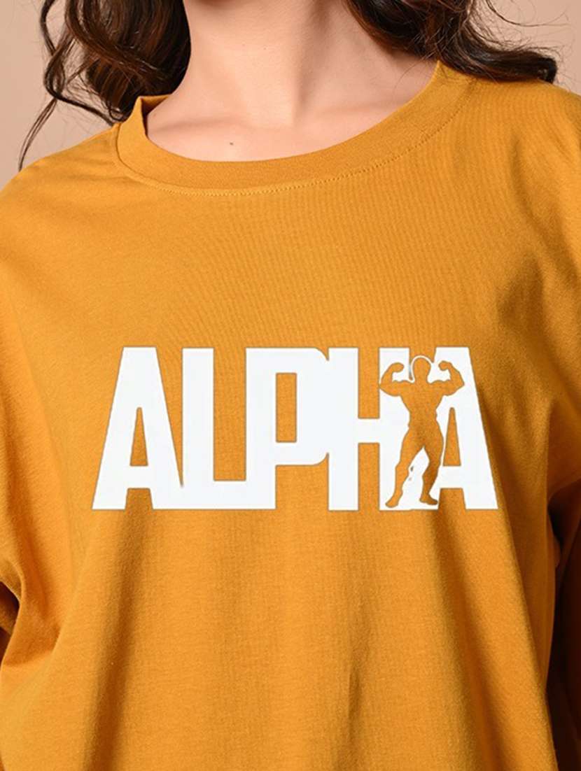 women round neck typographic regular t-shirt - 21456708 - Standard Image - 2
