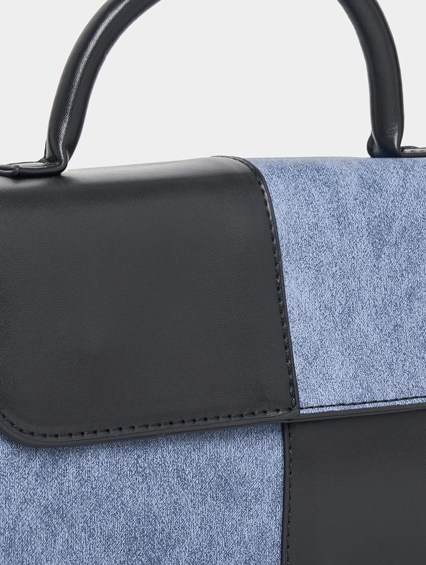 women blue pu handbag - 21457048 - Standard Image - 2