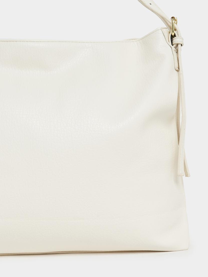 women cream pu handbag - 21457072 - Standard Image - 2
