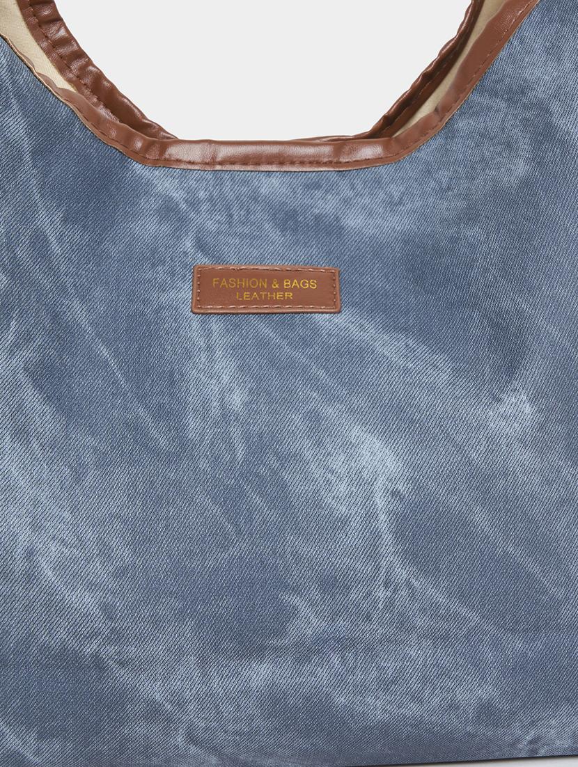 women blue pu handbag - 21457076 - Standard Image - 2