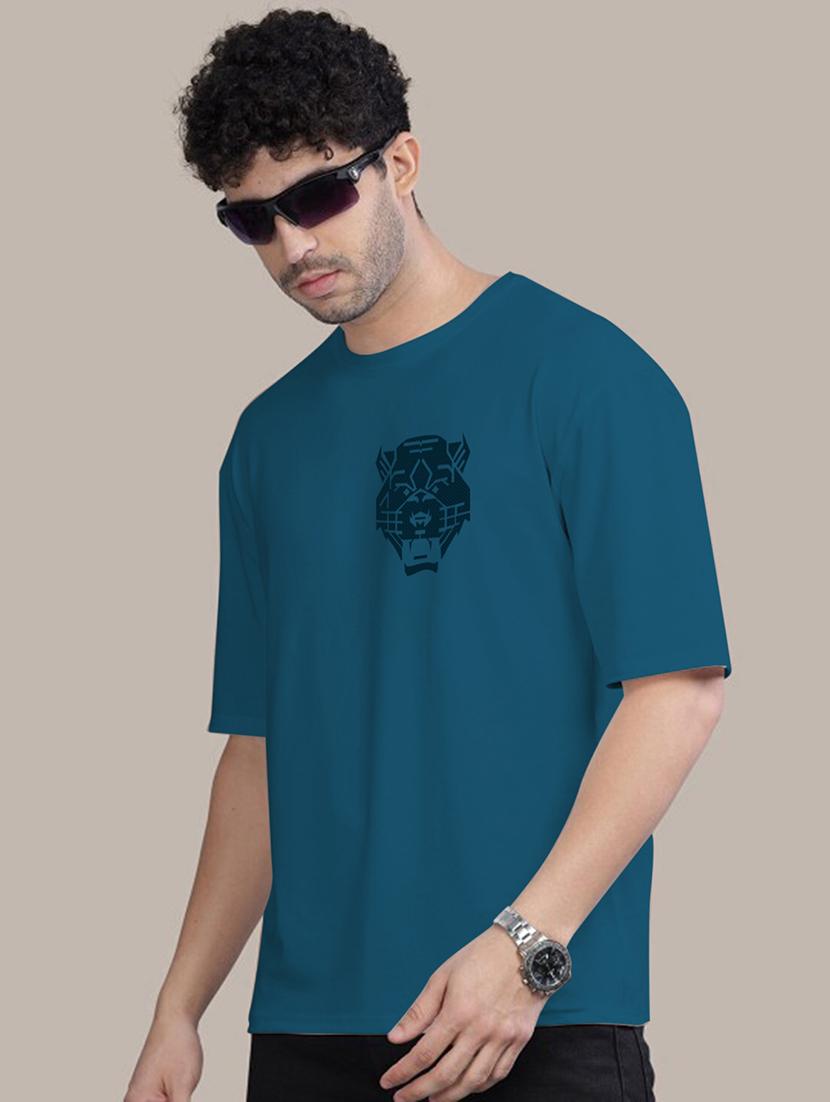 men oversized front & back print t-shirt - 21457150 - Standard Image - 2
