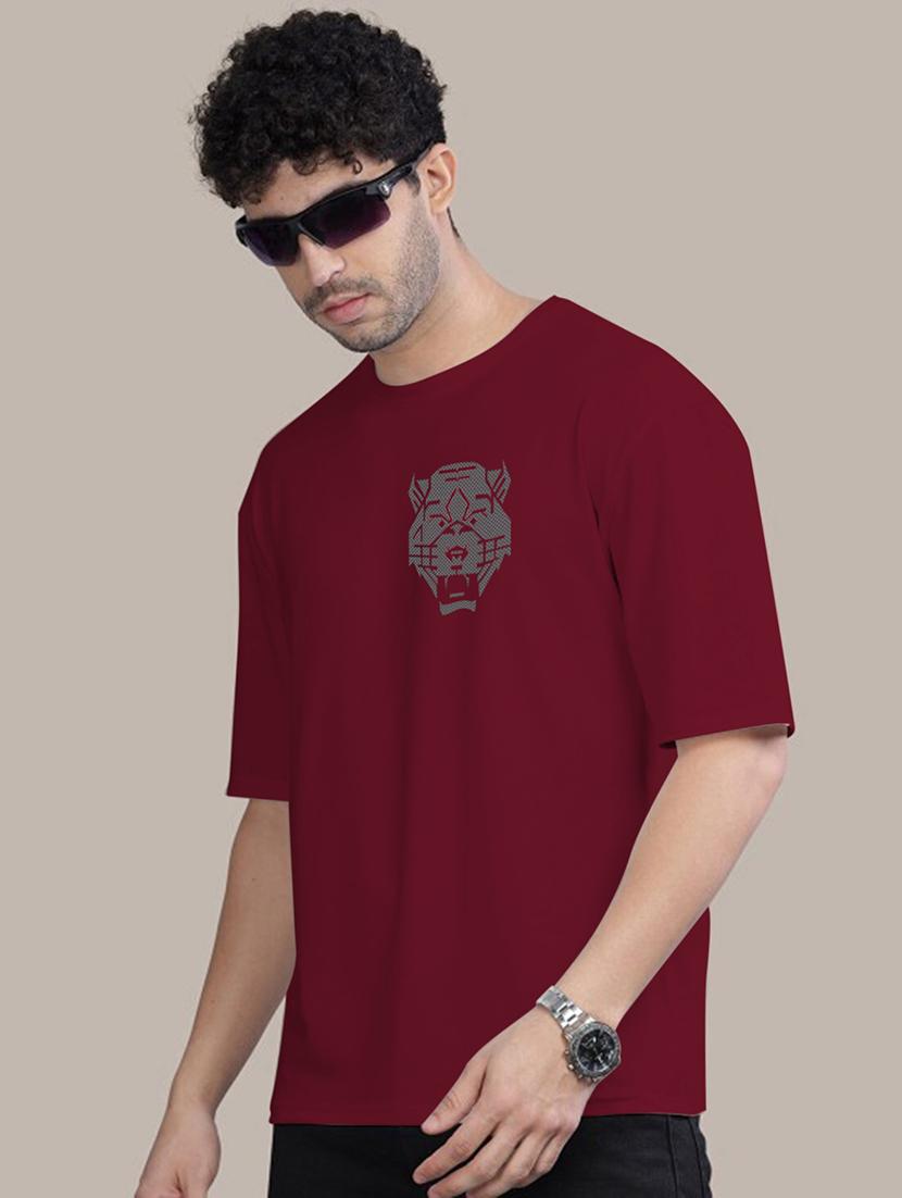 men oversized front & back print t-shirt - 21457155 - Standard Image - 2