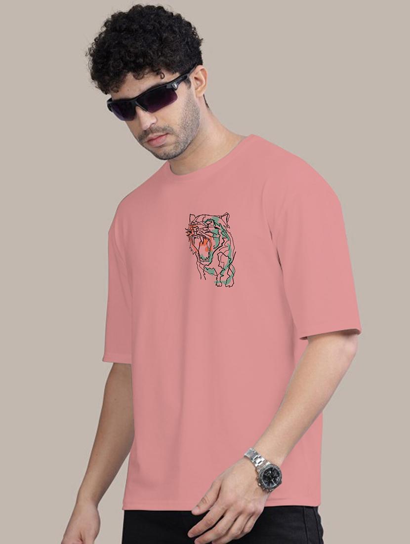 men peach graphic front & back print t-shirt - 21457167 - Standard Image - 2