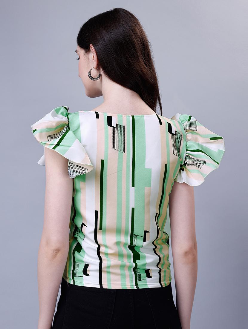 women printed flared sleeves top - 21457368 - Standard Image - 2
