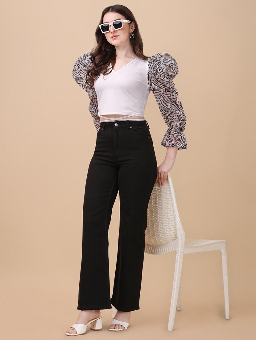 women printed puff sleeves top - 21457404 - Standard Image - 2