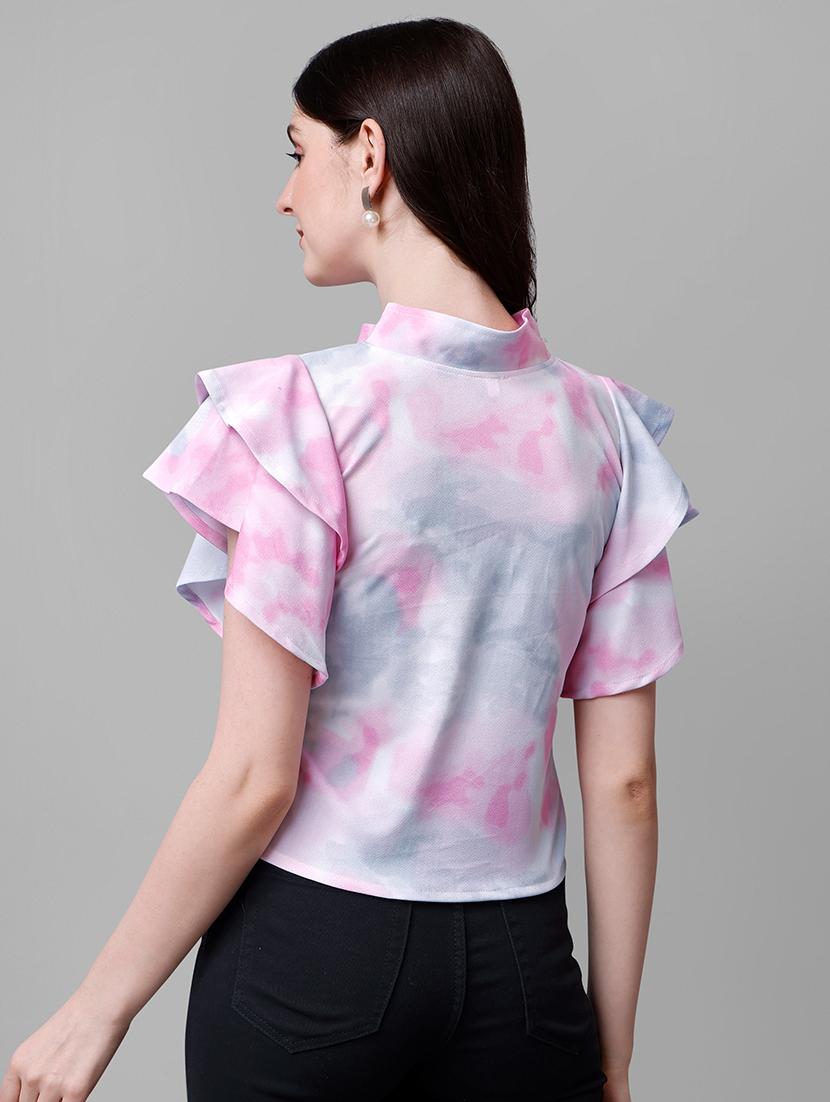 women solid flared sleeves top - 21457510 - Standard Image - 2