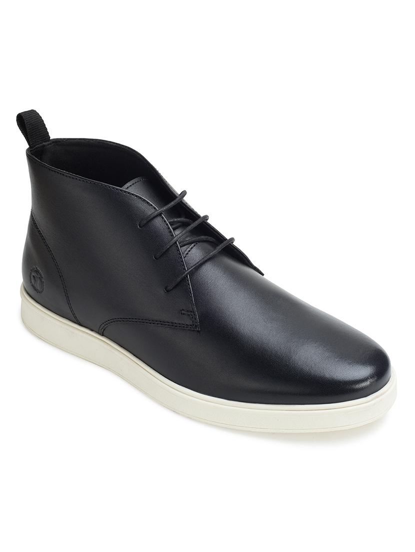 men solid lace up boots - 21457521 -  Zoom Image - 0