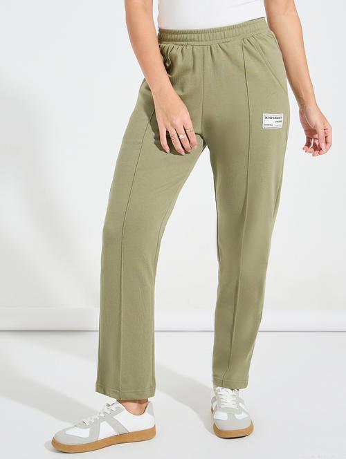 women green polyester track pant - 21457620 -  Standard Image - 0