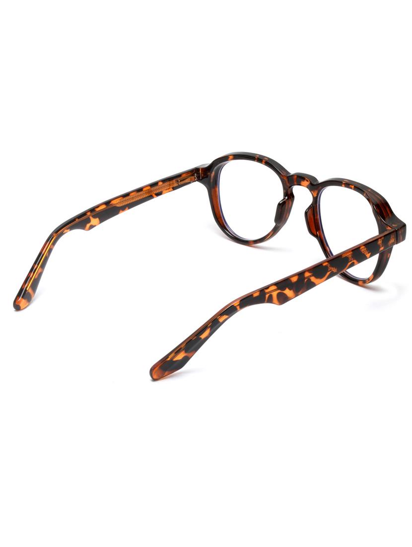 women round blue cut transparent eyeglasses - 21458171 - Standard Image - 2