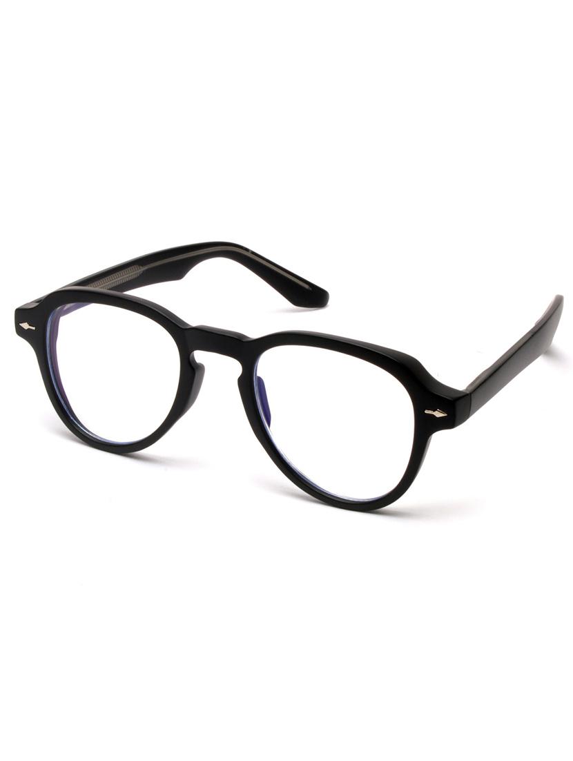 women round blue cut transparent eyeglasses - 21458173 -  Zoom Image - 0