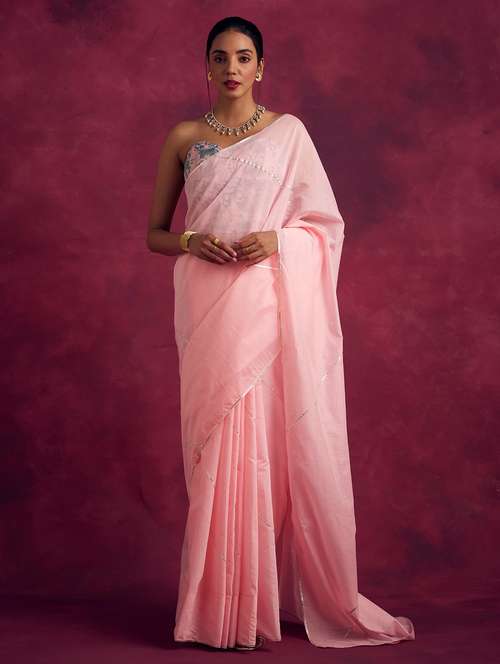 women solid plain saree - 21459955 - Standard Image - 0