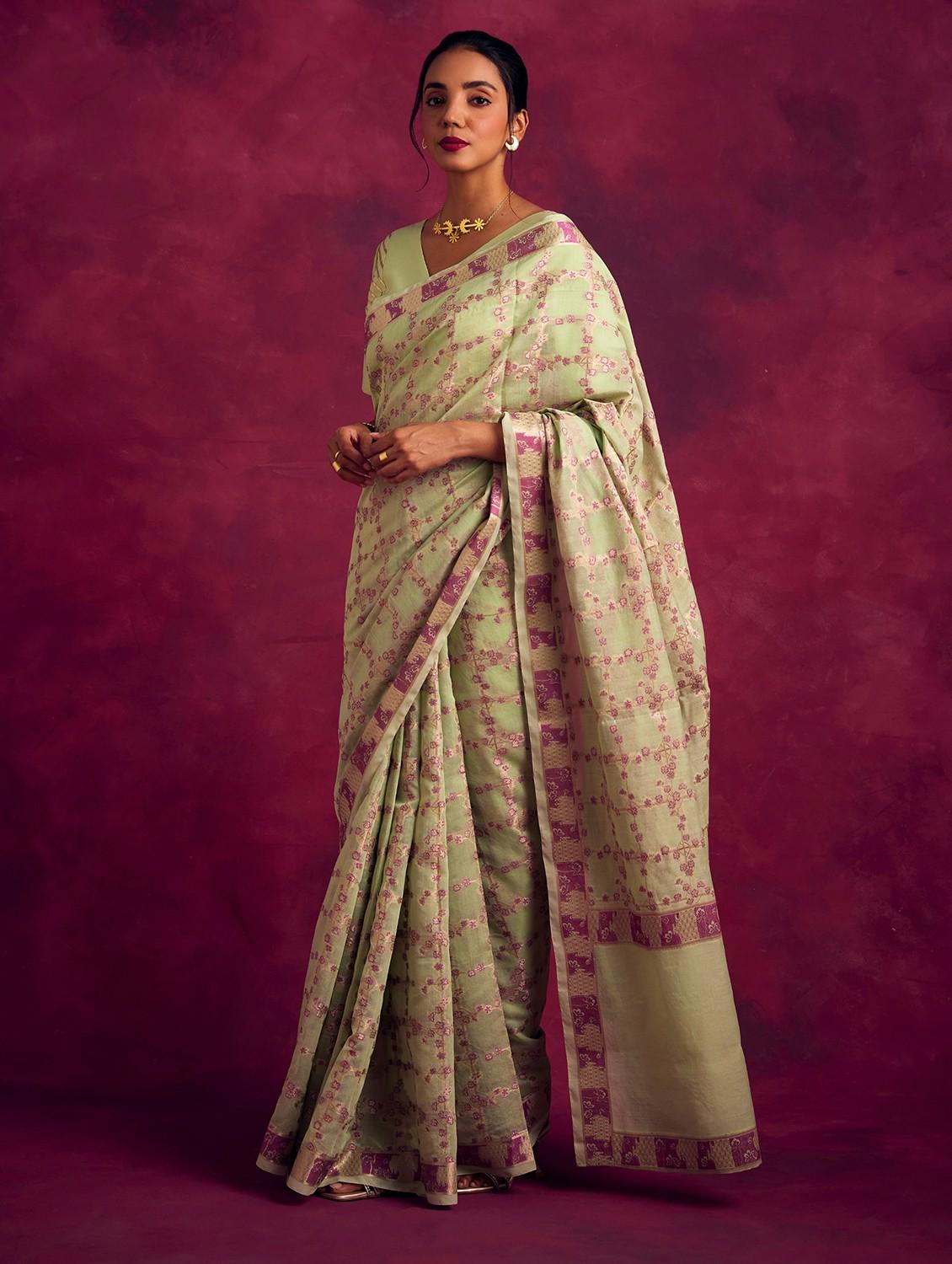 women self design banarasi saree