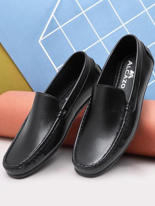 men black slip on loafer - 21459966 -  Standard Image - 0