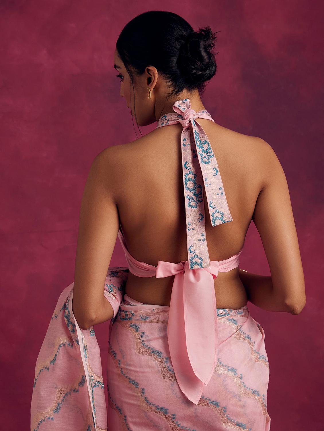 women pink solid blouse - 21460019 - Standard Image - 2