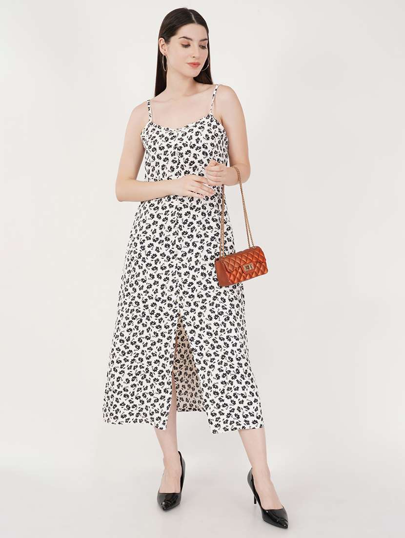 women white printed a-line dress - 21460104 -  Zoom Image - 0
