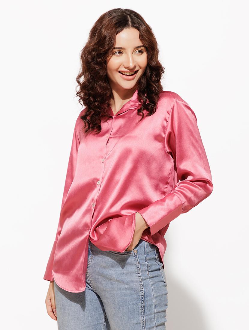 women solid long sleeve shirt - 21460252 - Standard Image - 2