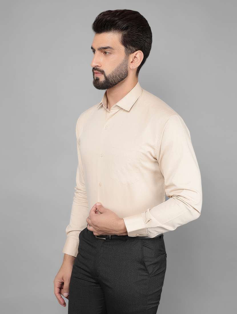 men solid long sleeved formal shirt - 21461084 - Standard Image - 2