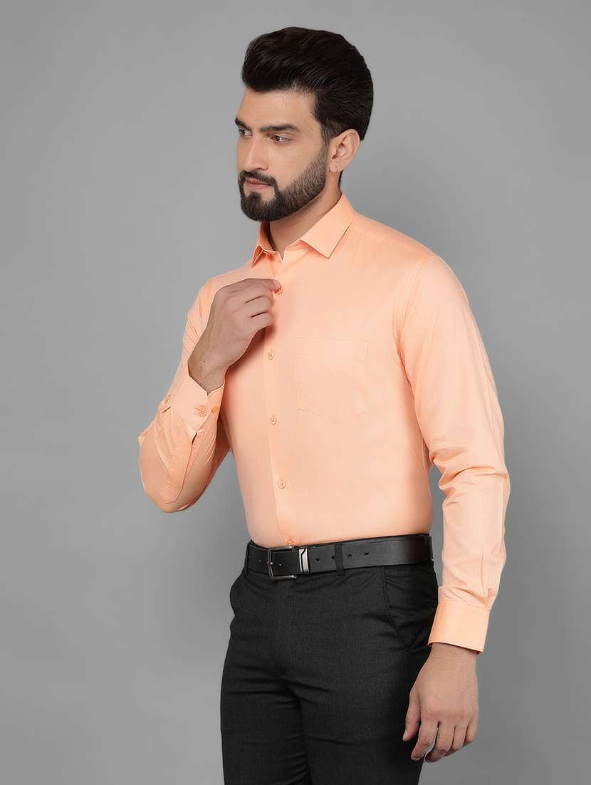 men solid long sleeved formal shirt - 21461085 - Standard Image - 2