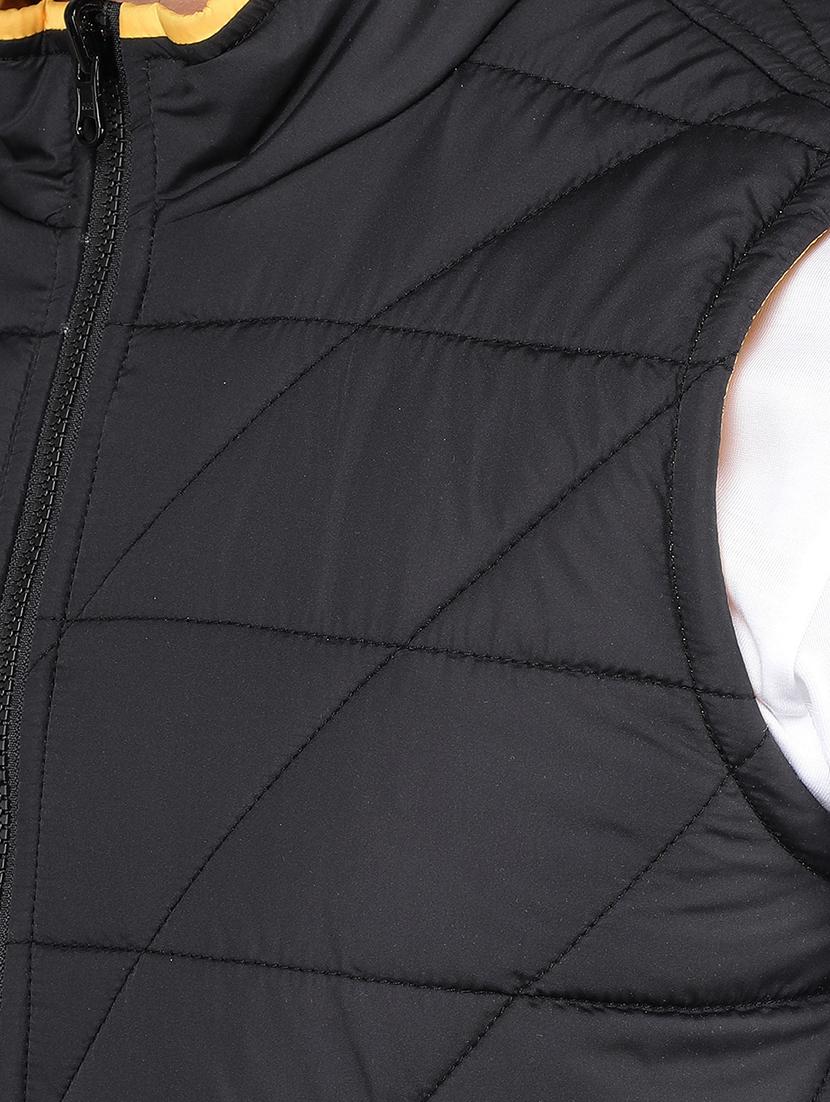 men sleeveless solid quilted jacket - 21461089 - Standard Image - 7