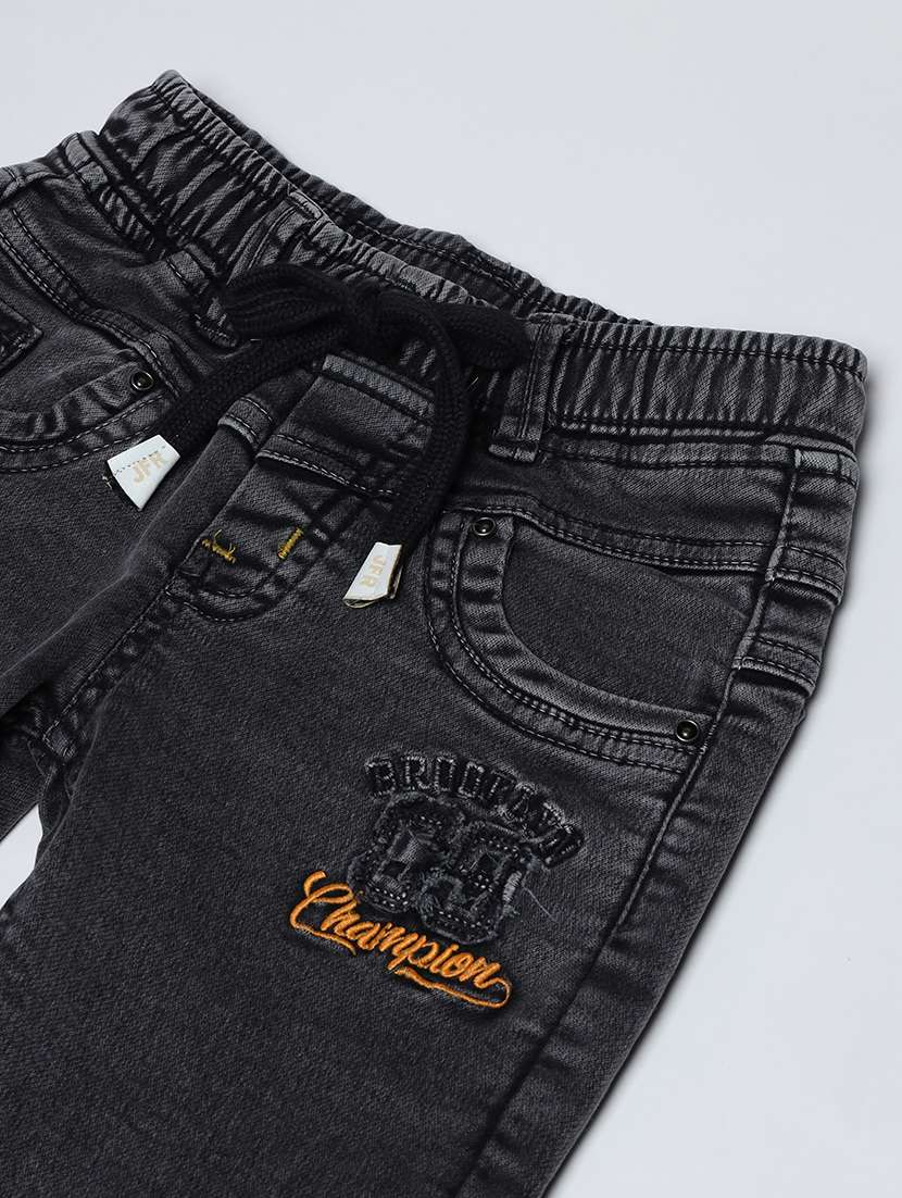 boys mid rise cotton plain jeans - 21461148 -  Standard Image - 2