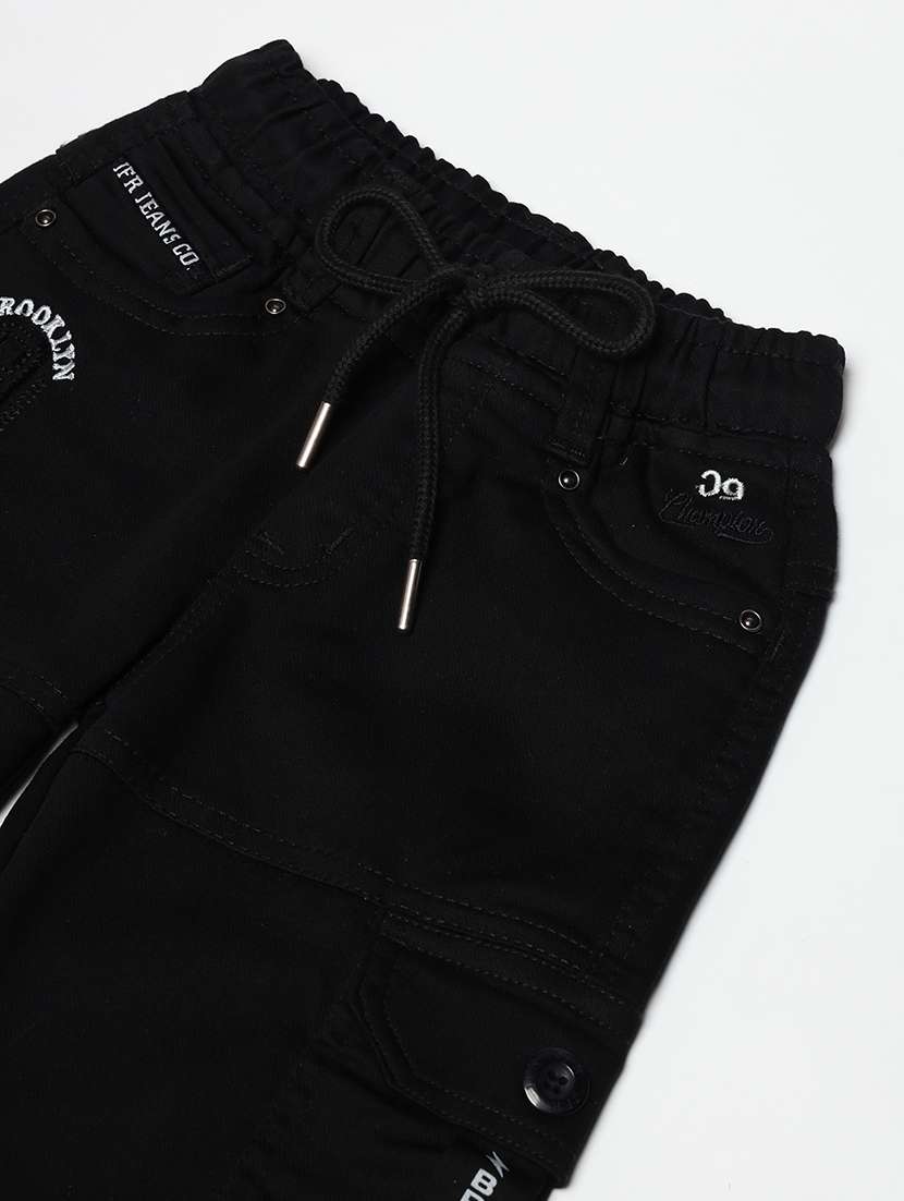 boys mid rise cotton plain jeans - 21461150 -  Standard Image - 2