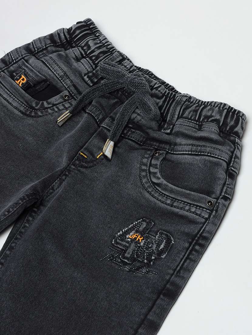 boys mid rise cotton plain jeans - 21461154 -  Standard Image - 2