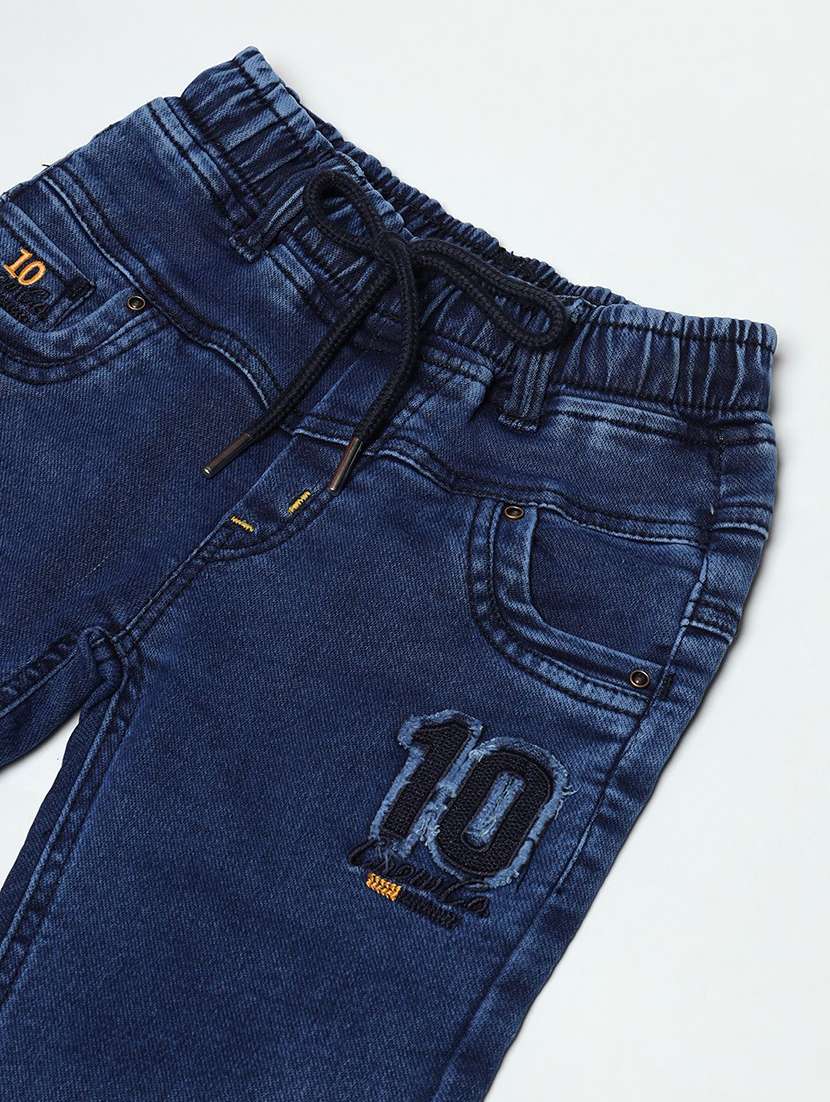 boys mid rise cotton plain jeans - 21461169 -  Standard Image - 2