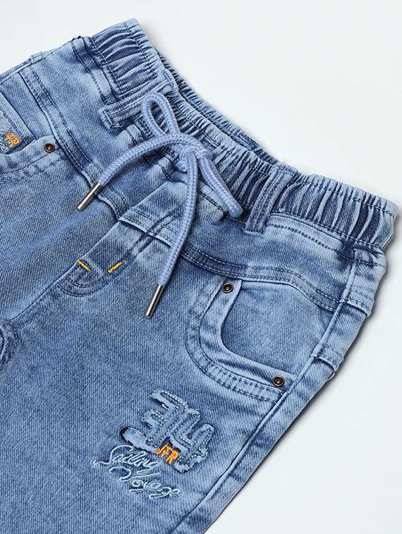 boys mid rise cotton plain jeans - 21461173 -  Standard Image - 2