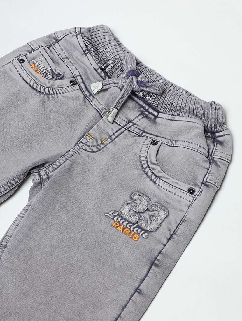 boys mid rise cotton plain jeans - 21461176 -  Standard Image - 2