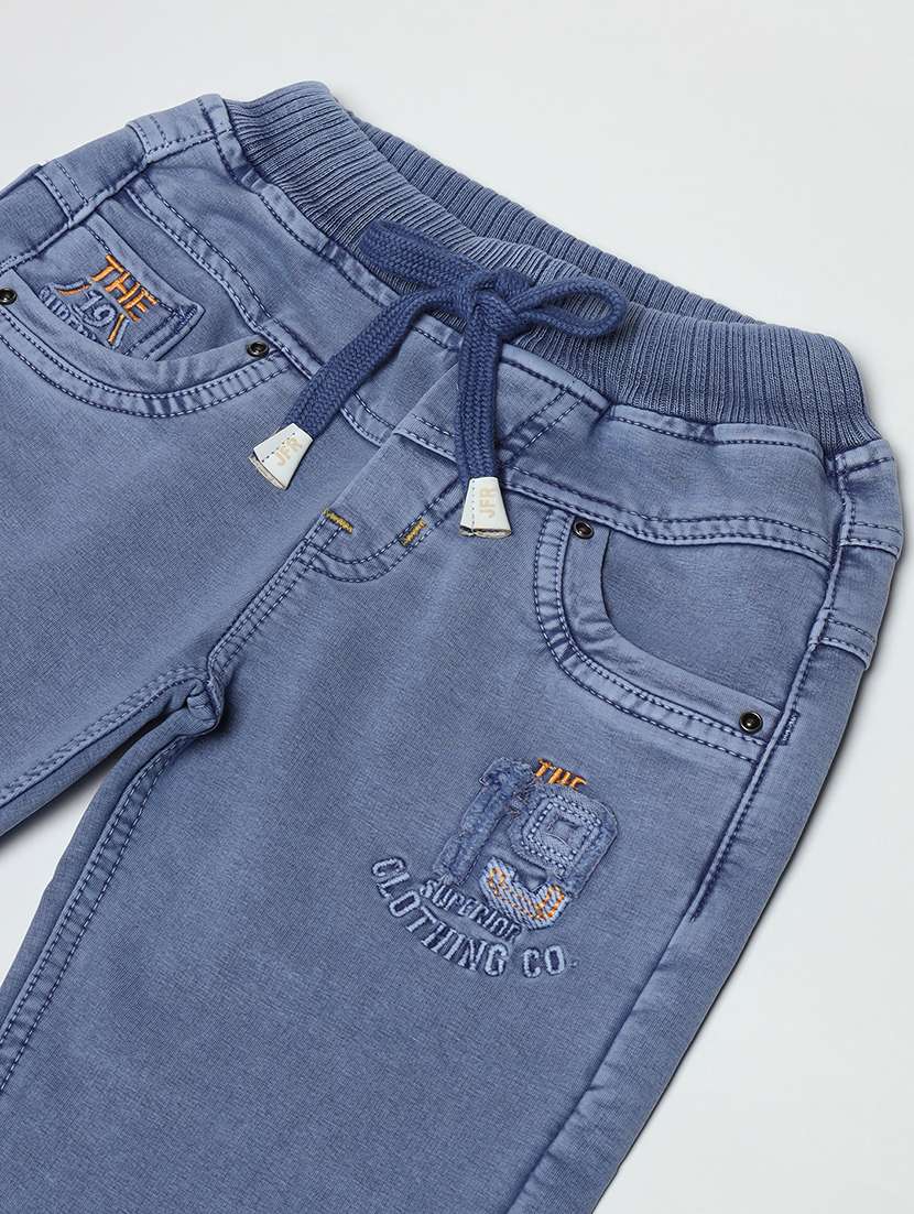 boys mid rise cotton plain jeans - 21461179 -  Standard Image - 2