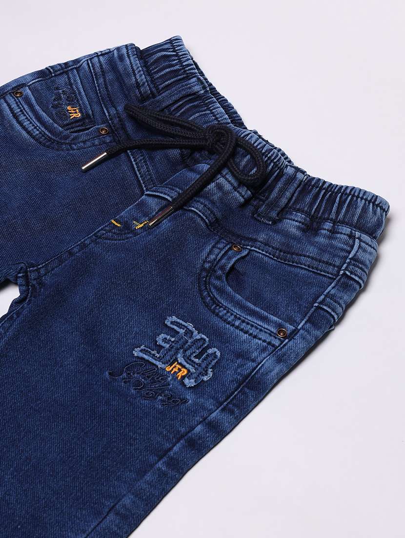 boys mid rise cotton plain jeans - 21461198 -  Standard Image - 2