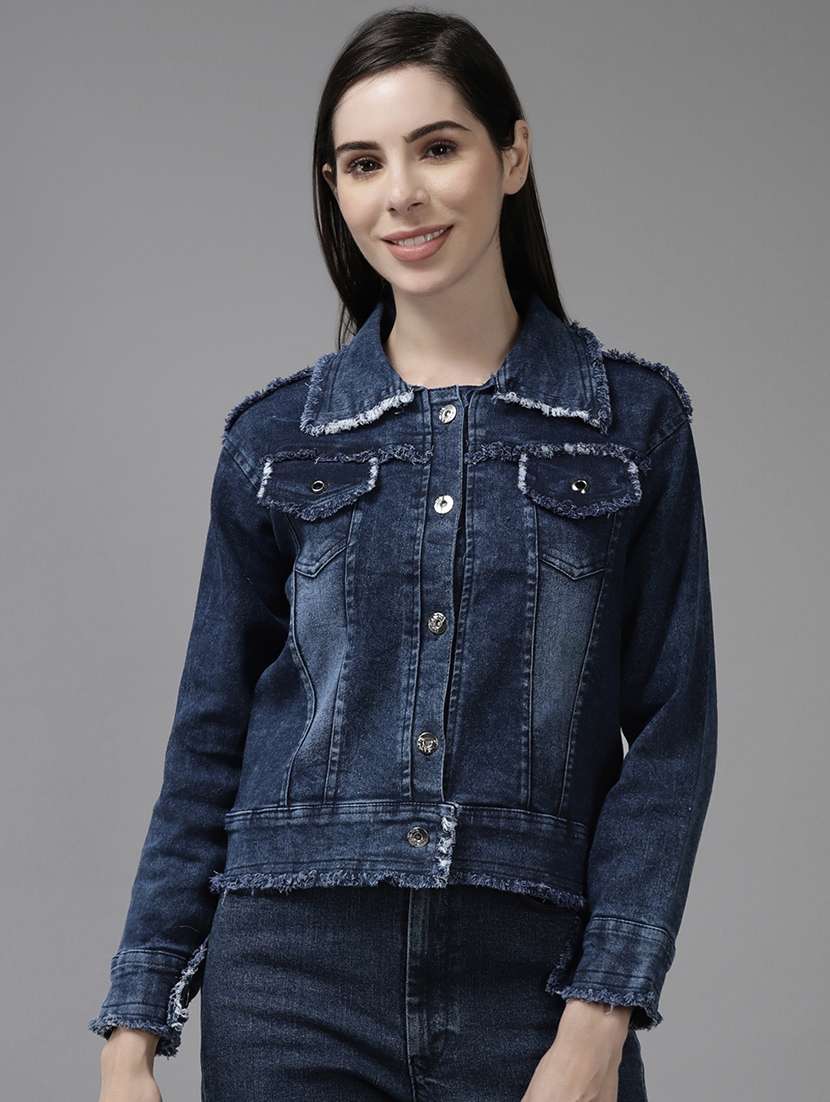 navy blue denim summer jacket