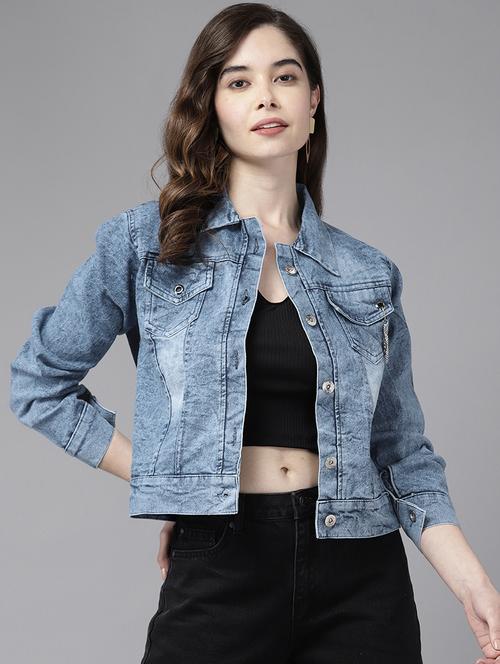 blue denim summer jacket - 21461487 - Standard Image - 0