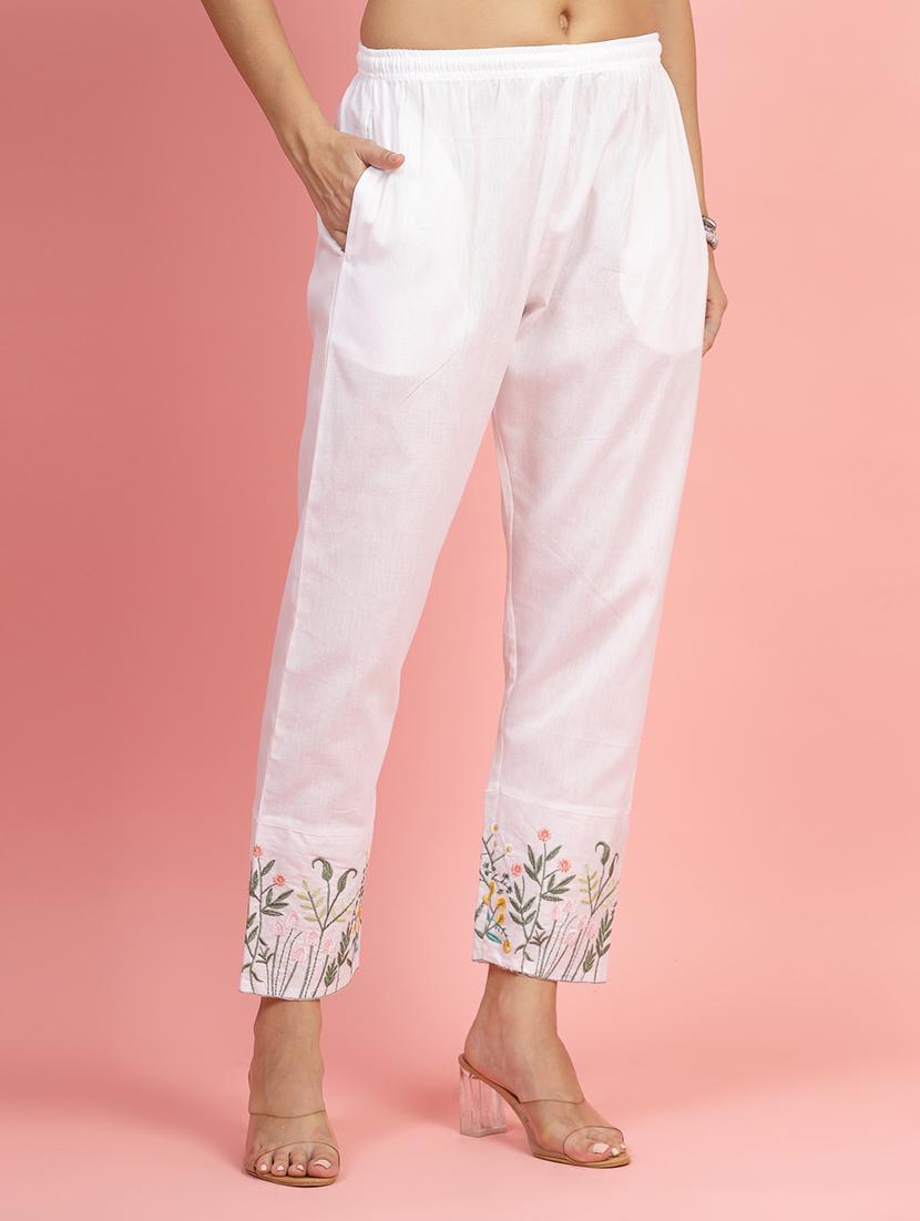women white cotton peg trouser - 21462113 - Standard Image - 2