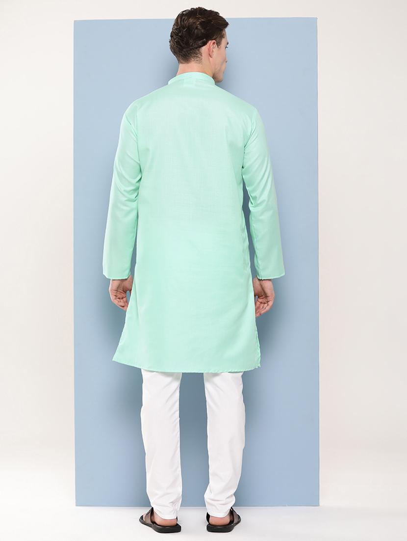 men solid long kurta - 21462165 - Standard Image - 2
