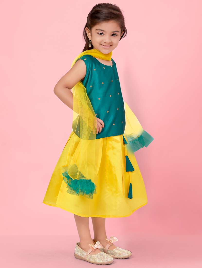 Girls Silk Lehenga Choli With Dupatta - 21462193 -  Standard Image - 2