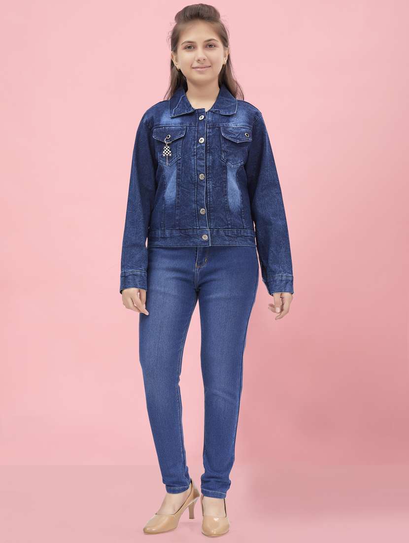 girls washed denim jacket - 21462222 -  Zoom Image - 0