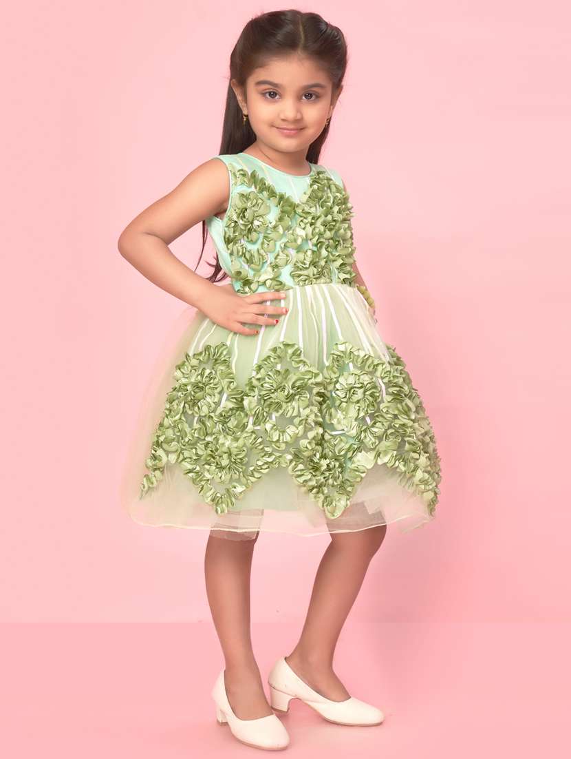 girl sleeveless party wear frock - 21462278 -  Standard Image - 2