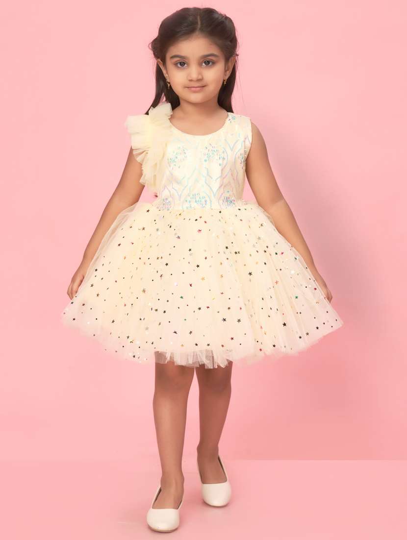 girls lemon self-designed frock - 21462284 - Standard Image - 2