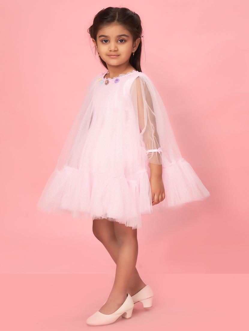 girl cotton blend party wear frock - 21462287 - Standard Image - 2