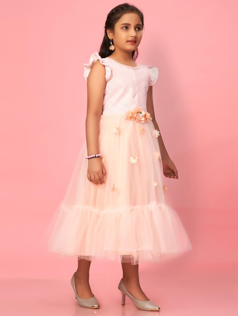 girl cotton blend party wear frock - 21462353 - Standard Image - 2
