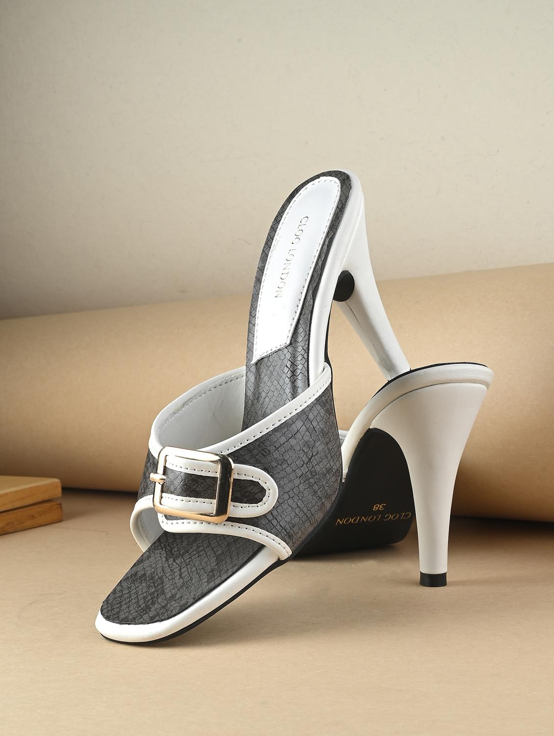 black synthetic slip on sandals - 21463004 -  Zoom Image - 0