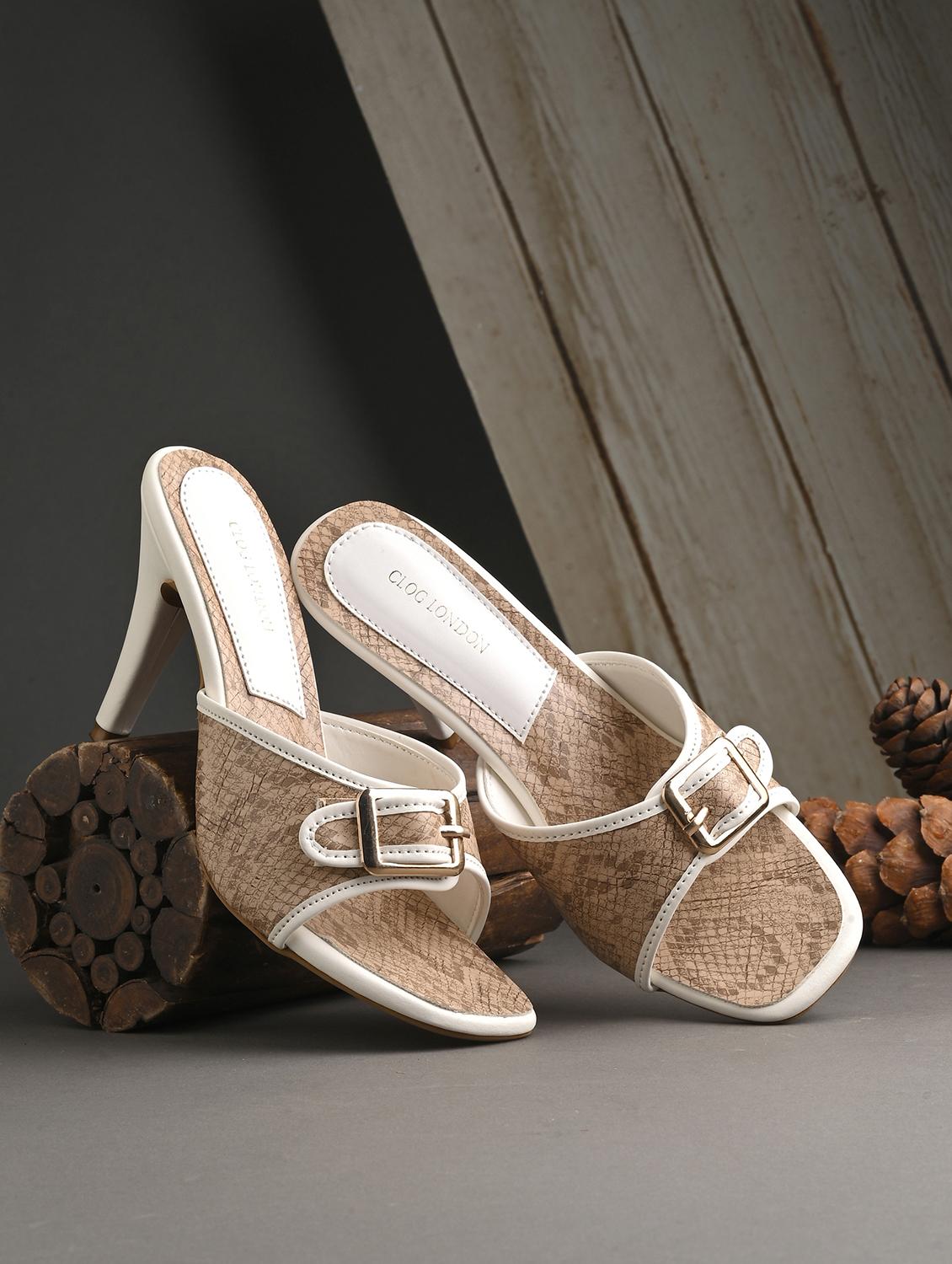 brown synthetic slip on sandals - 21463005 - Zoom Image - 0