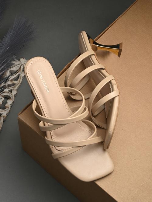 beige synthetic slip on sandals - 21463008 -  Standard Image - 0