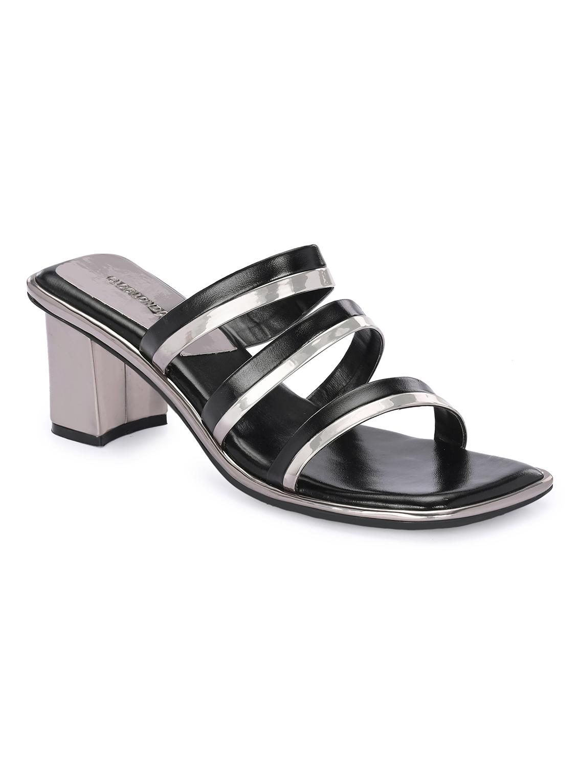 black synthetic slip on sandals - 21463018 -  Zoom Image - 0