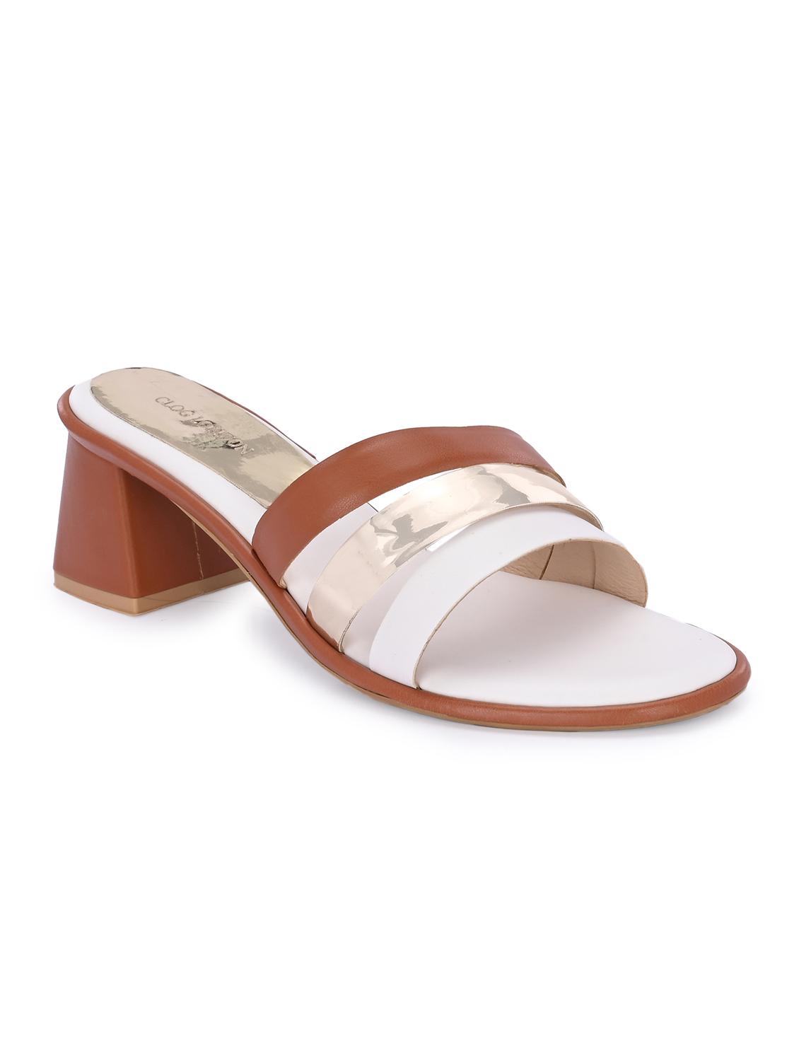 brown synthetic slip on sandals - 21463019 - Standard Image - 2
