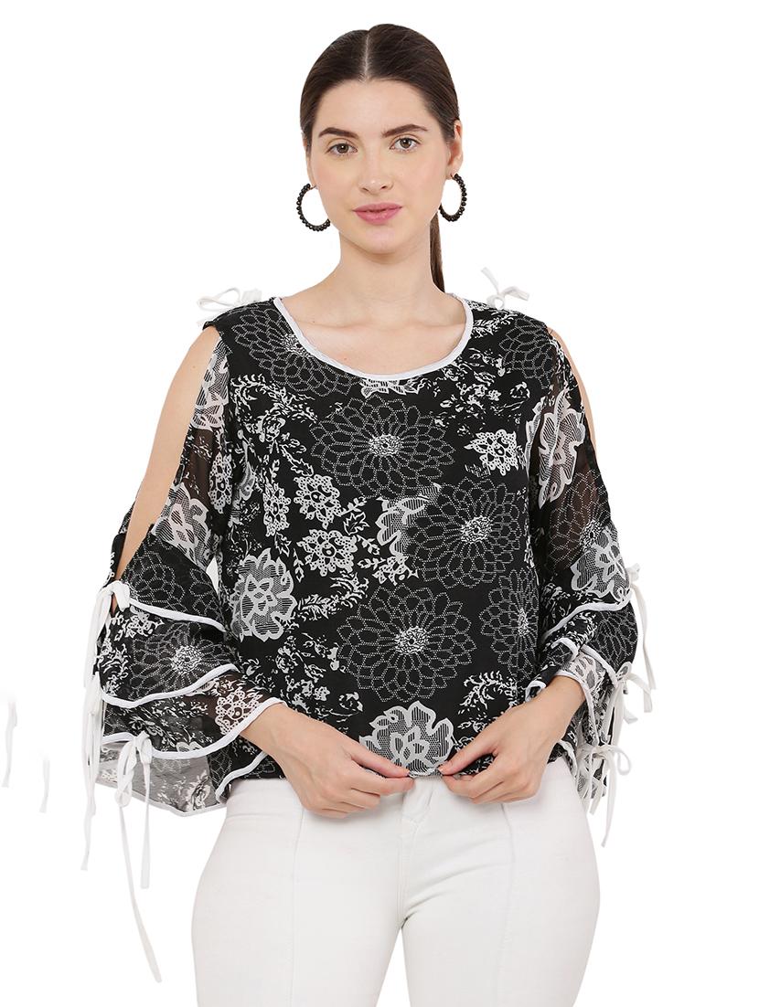 women black georgette regular top - 21463160 -  Zoom Image - 0